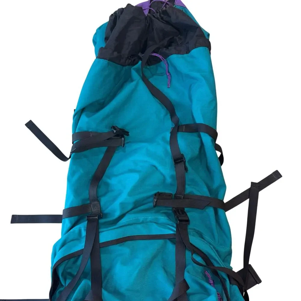 Vintage JanSport Spire‎ 80 Internal Frame Backpack 90s Teal Purple Large Hiking